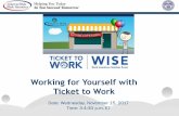Working for Yourself with Ticket to Work - Choose Work · Working for Yourself with Ticket to Work Date: ... Take some time to think about these ... Tell Us What You Think! Please