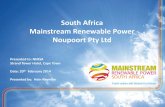 South Africa Mainstream Renewable Power Noupoort … · South Africa Mainstream Renewable Power ... South Africa Mainstream Renewable Power Noupoort Pty Ltd . ... Annex 11 of the