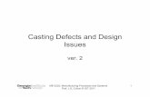 Casting Defects and Design Issues - Precision Die Casting€¦ · Casting Defects and Design Issues ... Pipe Defect • Due to shrinkage giving rise to ... Die Casting B High-Pressure