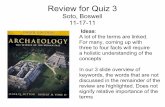 Review for Quiz 3 - University of Arizonasoren.faculty.arizona.edu/sites/soren.faculty.arizona.edu/files... · Review for Quiz 3 Soto, Boswell ... Silk Road Whole exchange systems
