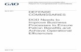 GAO-17-80, DEFENSE COMMISSARIES: DOD Needs to … · Patron Benefits and Achieve Operational Efficiencies . March 2017 GAO-17-80 ... Commissary Agency (DeCA), which manages the commissaries,