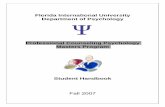 Florida International University Department of Psychologyw3.fiu.edu/pcp/PCP Handbook_07_Final Draft.pdf · Florida International University Department of Psychology Professional Counseling