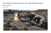 The Infantry Squad Part 2: How Did W e Get Here?€¦ · with anti-tank guns and mortars to provide fire support. After WWII, armored infantry ... The weapons intended to support