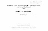 Index to livestock literature microfiched in THE GAMBIApdf.usaid.gov/pdf_docs/PNABU655.pdf · Index to livestock literature microfiched in The Gambia . v . ... Deputy Director, PPMU