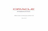 Whhaatt''ss nNN eeww 1iin PPrriimmaavverraa ... - Oracle · Primavera P6 Integration ... as part of its compliance with Oracle's Red Stack, Primavera Unifier ... and chart cash flow.