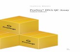 ProNex DNA QC Assay - Promega · ProNex DNA QC Assay Analysis ... • Sample quantity (based on the ... The ProNex® DNA QC Assay Analysis Software can import results from the ...