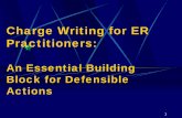 Charge Writing for ER Practitioners - OPM.gov · Charge Writing for ER Practitioners: An Essential Building Block for Defensible Actions 1