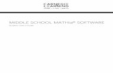 MIDDLE SCHOOL MATHia SOFTWARE - Carnegie Learning · Launch the Software as a Student 3 ... Middle School MATHia Software: Getting Started ... you can refer back to the Step by Step