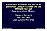 Molecular simulation and structure prediction using … · Molecular simulation and structure prediction using CHARMM and the ... • SAM riboswitches bind S-adenosyl ... MMTSBCTBPWorkshopLectures_08-09.ppt