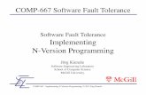 Software Fault Tolerance Implementing N-Version Programmingjoerg/SEL/COMP-667_Handouts_files/COMP... · COMP-667 Software Fault Tolerance Software Fault Tolerance Implementing N-Version