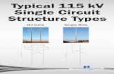 Typical 115 kV Single Circuit Structure Types · Typical 115 kV Single Circuit Structure Types H-Frame Single Pole G140101