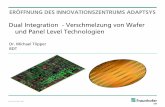 Dual Integration - Verschmelzung von Wafer und Panel Level ...€¦ · High density metallization, ... Thinfilm substrate Integrated patch antenna ... Intrinsic warpage compensation