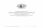 College of Education Clinical Field Experience Handbook€¦ · College of Education Clinical Field Experience Handbook ... (student teaching). ... The following is a non-exhaustive