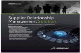 Supplier Relationship Management Solution · • Managing supplier information by creating ... The Dassault Systèmes High-Tech Supplier Relationship Management solution covers the
