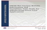 OIG-18-58 - USCIS Has Unclear Website Information and ... · U.S. Citizenship and Immigration ... were adjudicating at that time; nor does it reflect how long it was taking ... This