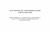 NATIONAL HURRICANE PROGRAM - Homeland Security · Atmospheric Administration/National Hurricane Center, and ... National Hurricane Program Pre-Impact Guidance and ... (NOAA) National