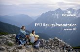 FY17 Results Presentation - NZX · » Inspire our customers and engage with our Summit Club ... » Australian distribution centre investment ... » Core business ...