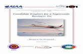 Candidate Engines for a Supersonic Business Jet · Candidate Engines for a Supersonic Business Jet ... Table 2 contains a summary of basic ... Candidate Engines for a Supersonic Business