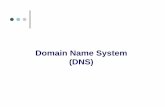 Domain Name System (DNS) - ERNETagupta/IWT/DNS.pdf · DNS Names Every node in the tree has a label (max 63 bytes, case insensitive) Sibling nodes must have different labels DNS name