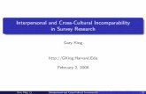 Interpersonal and Cross-Cultural Incomparability in …gking.harvard.edu/files/gking/files/vign-sphVP.pdf · Interpersonal and Cross-Cultural Incomparability in Survey Research ...