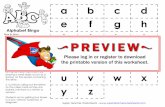 Alphabet Bingo How to play: i j k l - SuperTeacherWorksheets · Alphabet Bingo How to play: 1. Cut the caller cards (page 1) on ... c v b a k l d s j h g f Super Teacher Worksheets