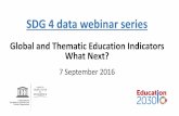 SDG 4 data webinar series - UNESCO UISuis.unesco.org/sites/default/files/documents/global-and_-thematic... · •Questions should be sent by text message / chat window ... Sex Key