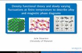 Density functional theory and slowly varying fluctuations ... · Magnetic Refrigeration - a promising cooling technology Magnetic, ... Journal of Physics-Condensed Matter 26, 274210,