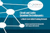 Circuit and Cavity Quantum Electrodynamics€¦ · Circuit and Cavity Quantum Electrodynamics a Marie Curie Initial Training Network National Launch Event for Horizon 2020, 28/29