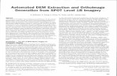 Automated DEM Extraction and Orthoimage Generation from ... · Automated DEM Extraction and Orthoimage Generation from SPOT Level ... stereo-pair have been acquired ... developed