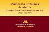 Minnesota Principals Academy - MASA SP1… · •Financial Accountability •Public Relations •Technology •Facility Planning ... principals, assistant principals, special education