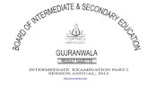 BOARD OF INTERMEDIATE & SECONDARY EDUCATION, GUJRANWALA · 2 BOARD OF INTERMEDIATE & SECONDARY EDUCATION, GUJRANWALA. INTERMEDIATE PART-I ANNUAL EXAMINATION, 2012 INTRODUCTION Board