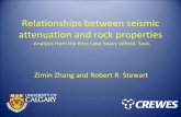 Relationships between seismic attenuation and rock properties€¦ · Relationships between seismic attenuation and rock properties - Analysis from the Ross Lake heavy oilfield, Sask.