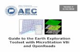 Guide to the Earth Exploration Toolset with MicroStation ... · ProjectWise Explorer V8i ... the specific portion of this manual ... On the MicroStation main menu select CTDOT Utilities