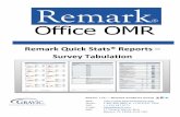Remark Quick Stats® Reports – Survey Tabulation .Survey Tabulation Gravic, Inc.— Remark Products