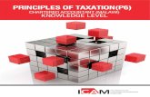 PRINCIPLES OF TAXATION(P6) - icam.mw · tax compliance m a w n t al i the in stitute of chartered accountants in malawi principles of taxation(p6) knowledge level chartered accountant