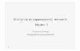 Statistics in experimental research - uni-saarland.de · Tests different participants in each condition ... Statistics in SPSS: Field, Andy (2009). Discovering statistics using SPSS.