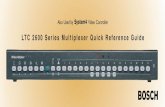 LTC 2600 Series Multiplexer Quick Reference Guideresource.boschsecurity.com/documents/Selection_Guide_enUS... · VCR OUT on the multiplexer. Synchronize the Mux with the VCR by connecting