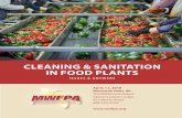 CLEANING & SANITATION IN FOOD PLANTS - mwfpa.org · issue facing the food industry today. CLEANING & SANITATION IN FOOD PLANTS AGENDA ... CLEANING & SANITATION IN FOOD PLANTS REGISTRATION