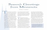 Season's Greetings From Minnesota - MNHS.ORGcollections.mnhs.org/mnhistorymagazine/articles/62/v62i08p304-314.pdf · Season’s Greetings from Minnesota MOIRA F. HARRIS T use, so