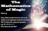 The Mathematics of Magic - Mathematical Association of ... · The Mathematics of Magic ... Australian Mathematical Sciences Institute. ... Move 1 card from the top to the bottom of