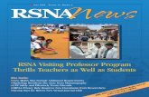 RSNA Visiting Professor Program Thrills Teachers as Well ...· RSNA Visiting Professor Program Thrills