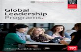 Global Leadership Programs - GOstralia · Our Global Leadership Programs have ... Master of Science in Leadership ... project-based assignments help you