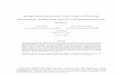Foreign Direct Investment, Productivity, and Financial ... · Foreign Direct Investment, Productivity, and Financial Development: An Empirical Analysis of Complementarities and ...