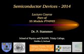 Semiconductor Devices - 2014€¦ · Semiconductor Devices - 2014 Lecture Course ... Notes on Bipolar Transistors ... (direct gap semiconductor) ...