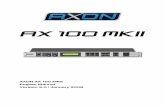 AXON AX 100 MKII V. 2.0 (English) - Florida Music Co · AXON AX 100 MKII English Manual Version 2.0 ... mode if you would like to control the AXON using a sequencer or MIDI ... 8