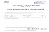 Integrated Management System Manual - RAK Portsrakports.ae/hseq/IMS-Manual.pdf · Annex B: Business Process Map – RAK PORTS 92 Annex C: HSEQ Objectives ... IMS: Integrated Management
