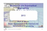 Mechanical and Aeronautical Engineering 2013 - up.ac.za · TE-E/1 Mechanical and Aeronautical Engineering 2013 Prof JP Meyer Head: Department of Mechanical and Aeronautical Engineering