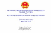 NATIONAL FOREIGN LANGUAGES 2020 PROJECT PRESENTATION€¦ · NATIONAL FOREIGN LANGUAGES 2020 PROJECT PRESENTATION at ... to use a foreign language confidently in their ... efficient