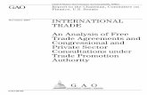GAO-08-59 International Trade: An Analysis of Free … committees. ... process issues at times hindered some from functioning effectively. ... USTR Congressional Consultations on CAFTA-DR