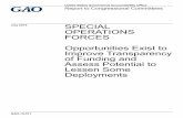 GAO-15-571, SPECIAL OPERATIONS FORCES: Opportunities Exist … ·  · 2015-07-16Report to Congressional Committees. SPECIAL OPERATIONS FORCES Opportunities Exist to Improve Transparency